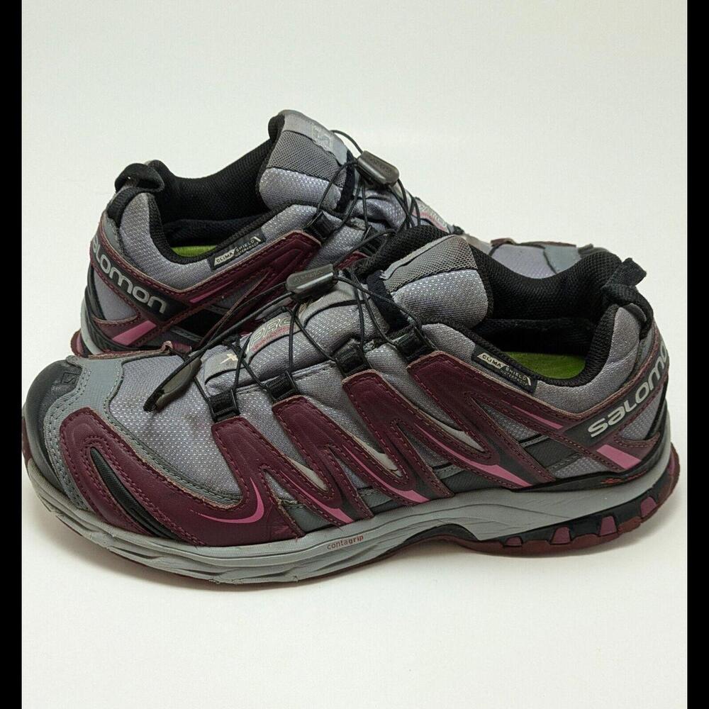 Womens Salomon XA Pro‎ 3D Gray Bordeaux 2016 Sneakers Shoes 379275 Size 10.5